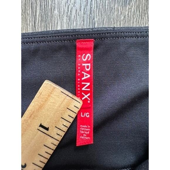 Spanx by Sara Blakely Faux Leather Moto Leggings Womens Size L Black Biker - Picture 5 of 9